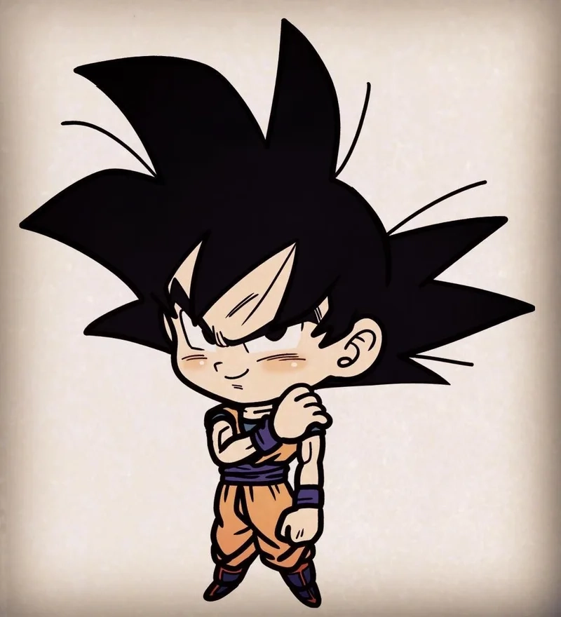 Ảnh goku chibi đáng yêu và đầy màu sắc cho bộ sưu tập của bạn