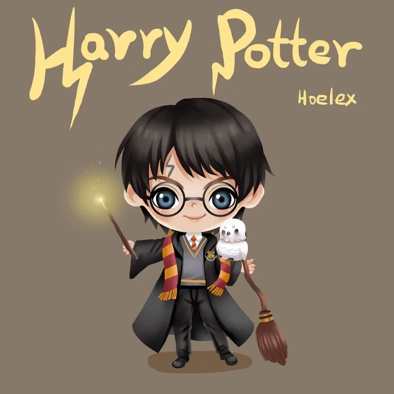 Harry potter chibi background đầy màu sắc sẽ làm đẹp thêm không gian của bạn