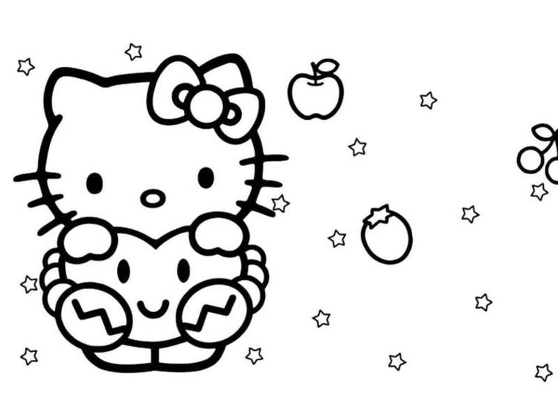 Bé tập tô màu mèo kitty là cách tuyệt vời để bé vui chơi và học hỏi