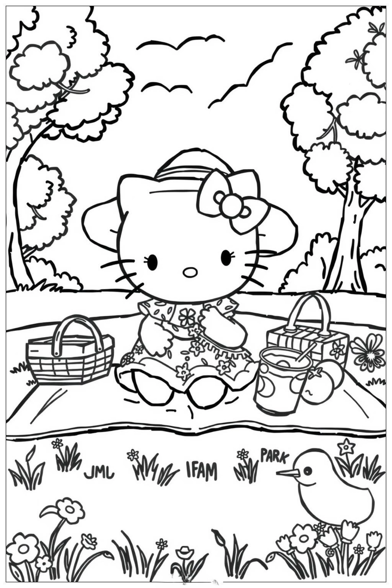 Bé vẽ hello kitty giúp phát triển tư duy sáng tạo và khả năng nghệ thuật