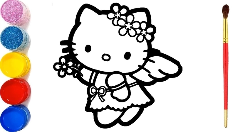 Vẽ tranh mèo hello kitty giúp bé nâng cao khả năng sáng tạo