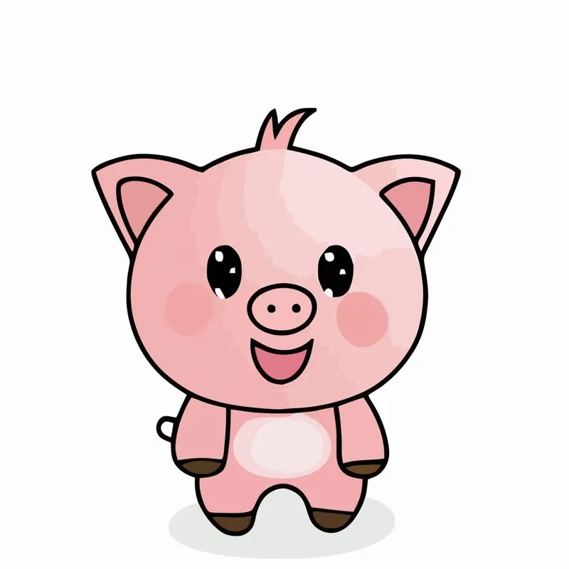 Khám phá bộ hình con heo dễ thương chibi đầy ấn tượng