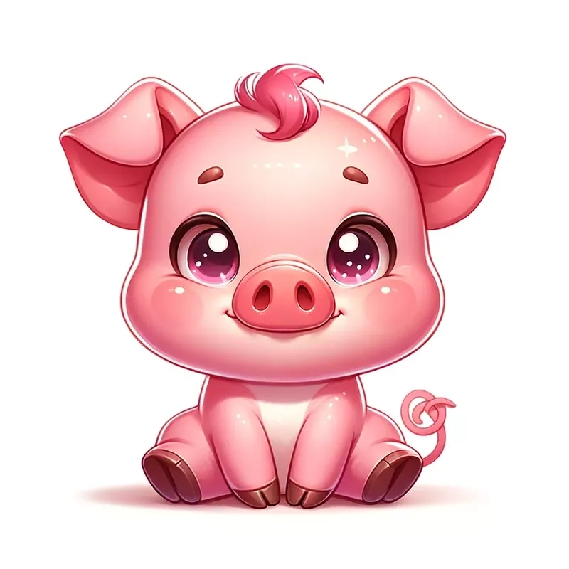 Đừng bỏ lỡ bộ ảnh heo chibi cute siêu dễ thương