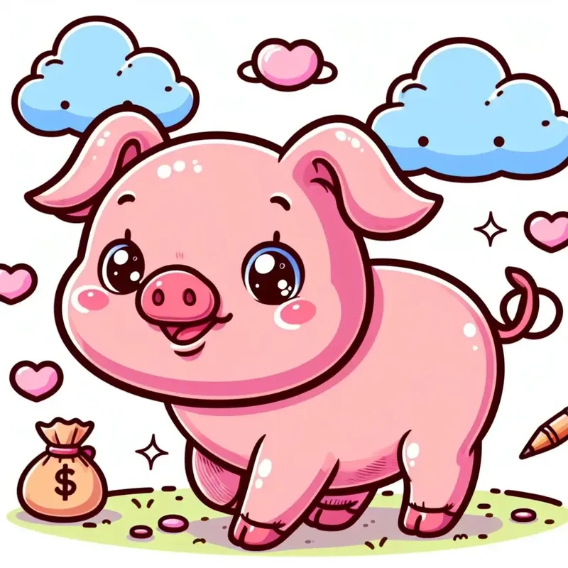 Cùng chiêm ngưỡng ảnh heo cute chibi cực đáng yêu