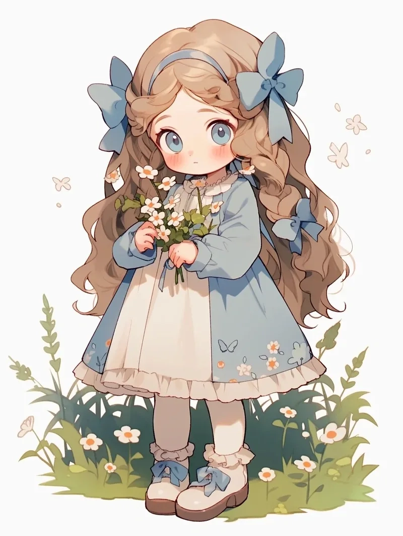 Đắm chìm trong vẻ dễ thương của hình nữ cute chibi