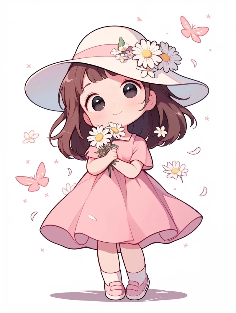 Không thể rời mắt khỏi hình ảnh anime nữ chibi siêu đáng yêu