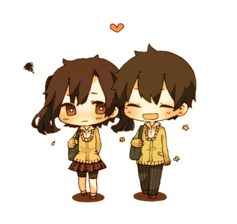 Tải ngay ảnh cặp đôi chibi cute để làm avatar đôi