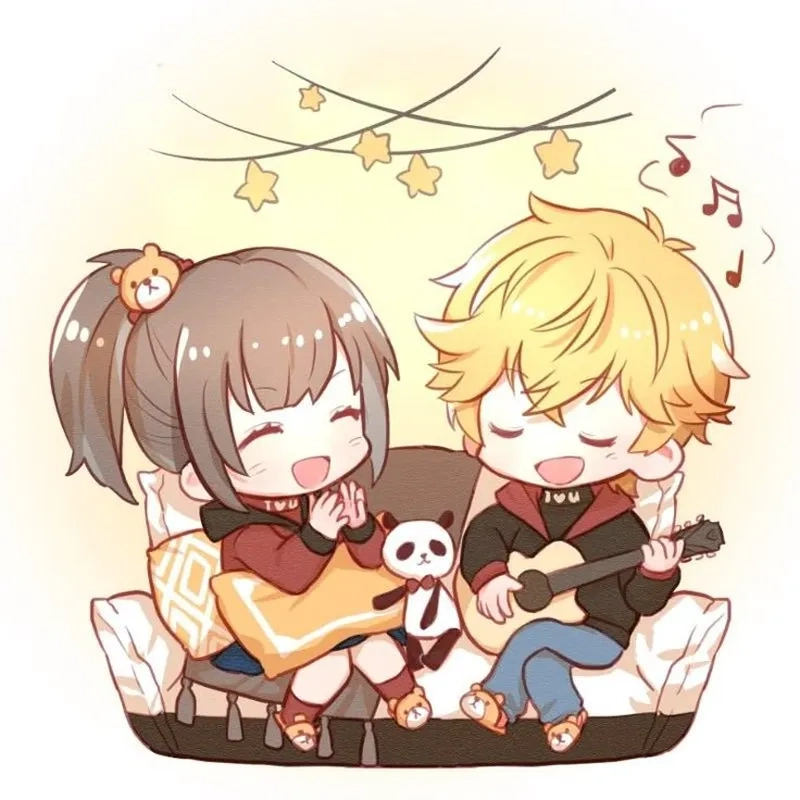 Ngắm nhìn anime chibi cặp đôi cute siêu dễ thương