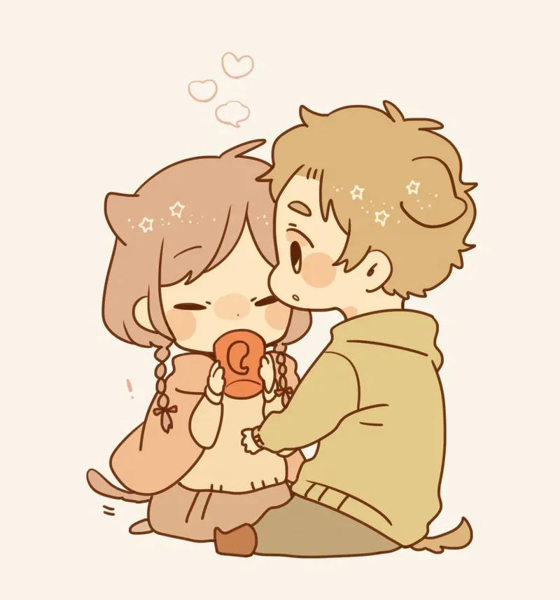 Bộ sưu tập hình chibi cặp đôi dễ thương cho bạn