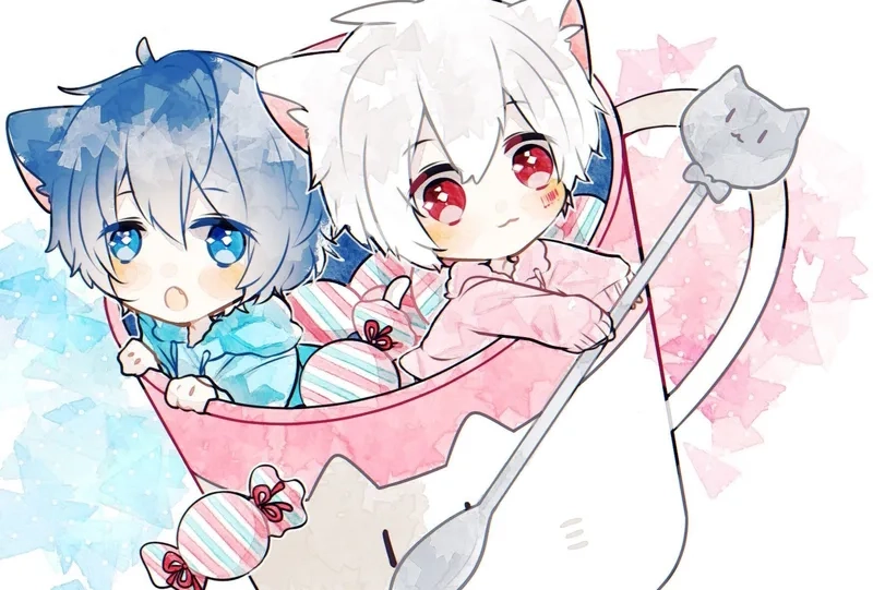 Tải về hình ảnh cặp đôi chibi siêu cute