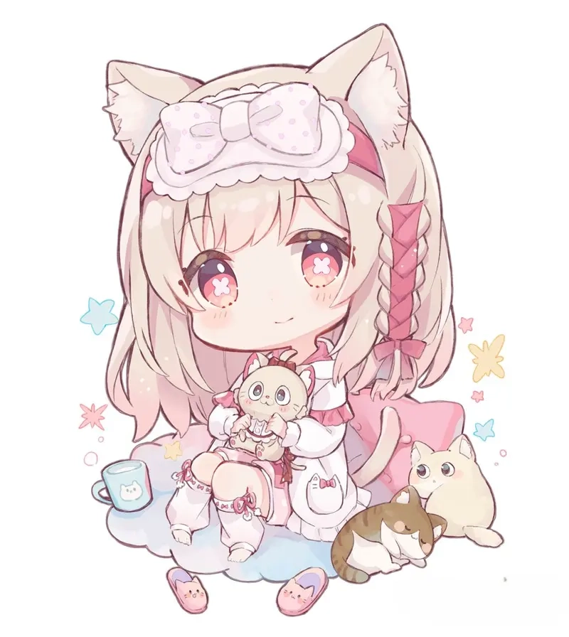 Khám phá hình nền cute chibi nữ đầy yêu thương
