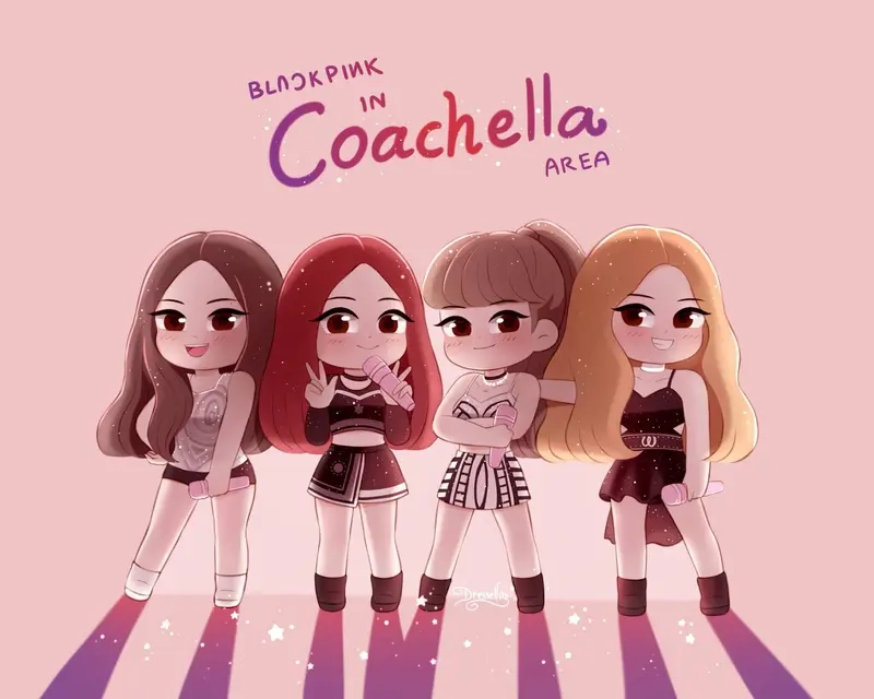 Bùng nổ cá tính cùng hình nền blackpink chibi