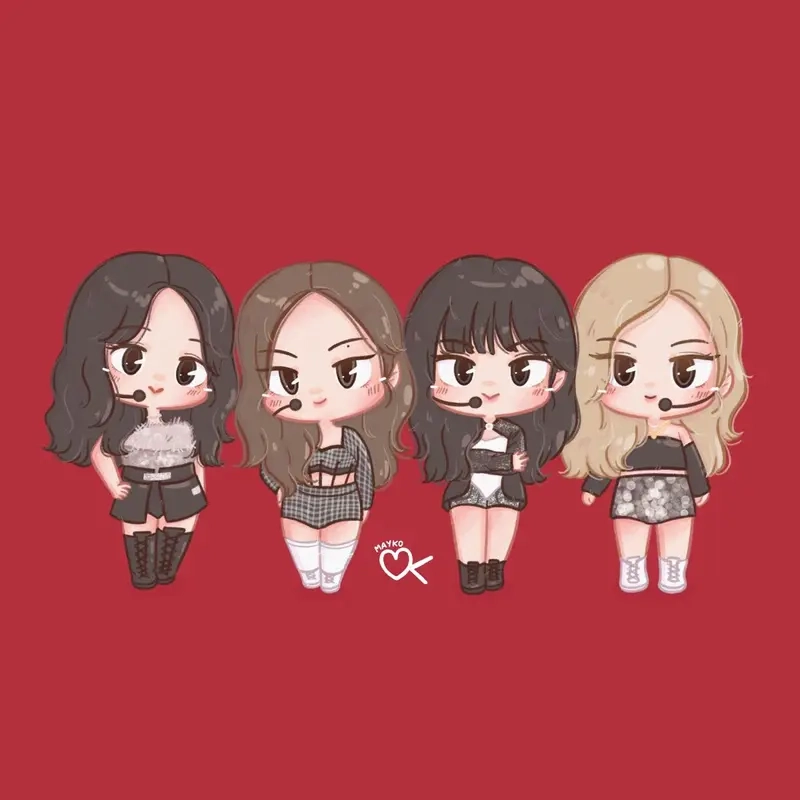 Sáng tạo cá tính riêng với hình nền máy tính blackpink chibi cute