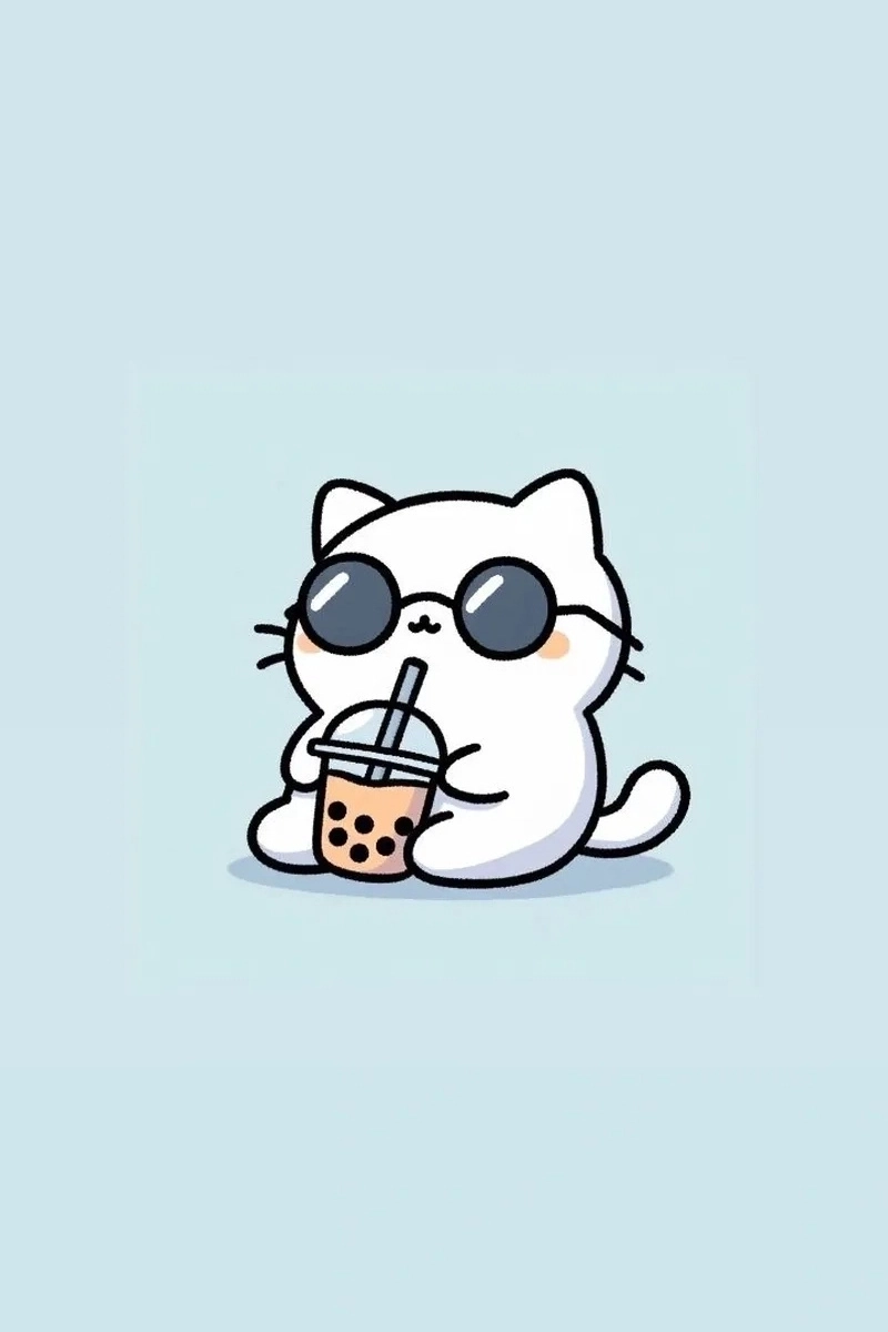 Hình nền mèo 3D cute siêu dễ thương, chuẩn 