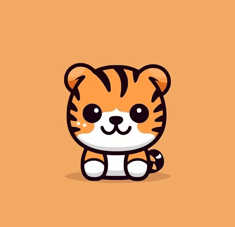 Hổ chibi anime đáng yêu sẽ làm bạn say mê ngay lập tức