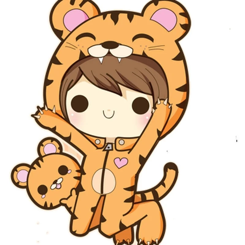 Hình nền hổ chibi đẹp mắt sẽ làm màn hình của bạn nổi bật hơn