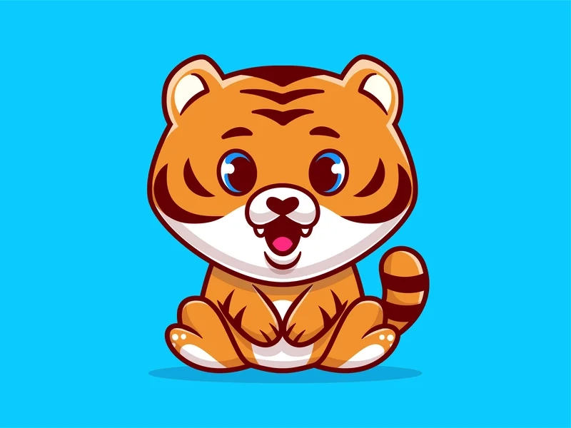 Hình ảnh hổ chibi làm không gian của bạn trở nên tươi mới và sinh động