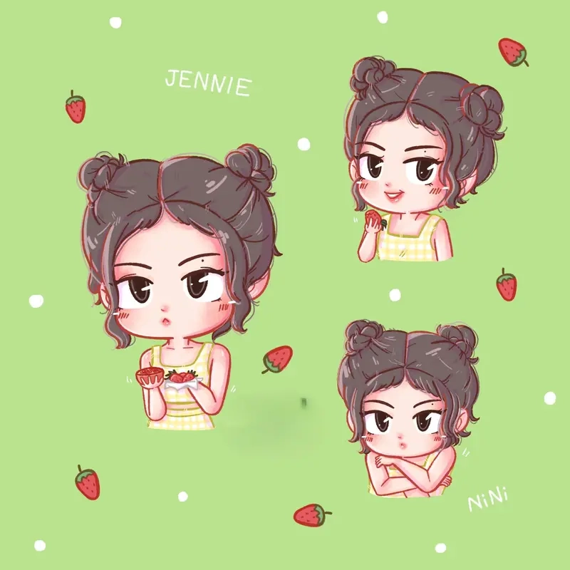 Dễ như ăn kẹo với cách vẽ jennie chibi đơn giản