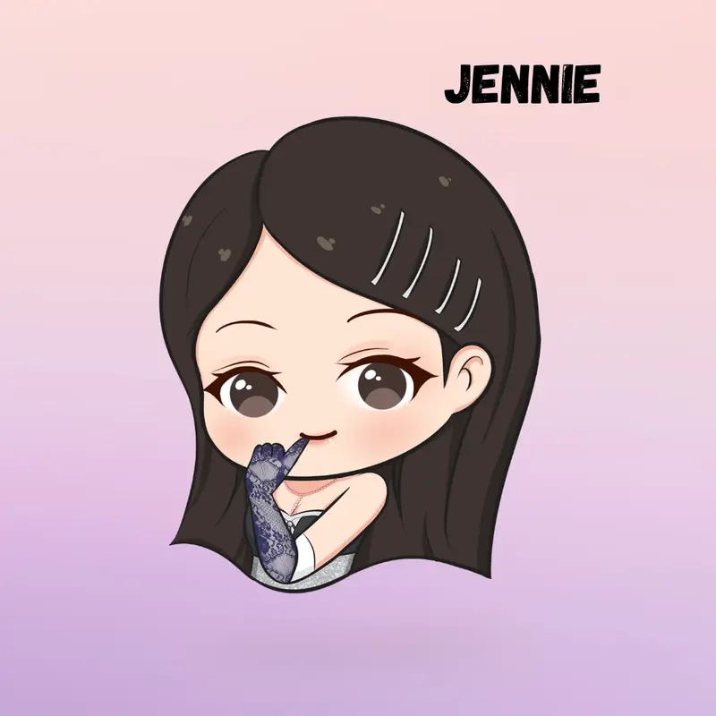 Bé cũng vẽ được với mẫu ảnh jennie chibi dễ vẽ