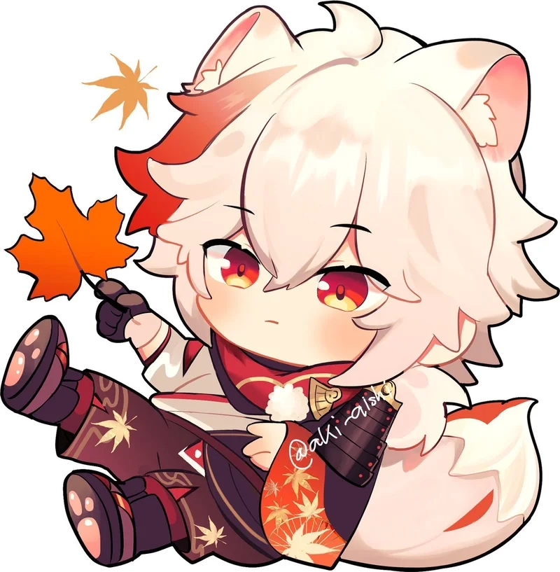 Cute kazuha chibi đáng yêu từ mỗi nét vẽ