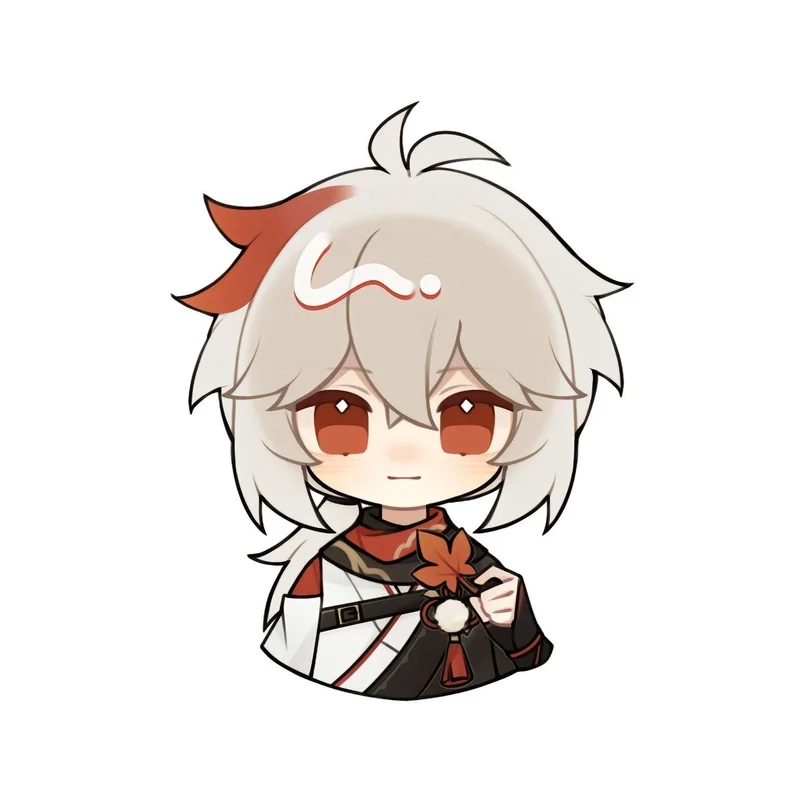 Kazuha chibi trong một bức tranh dễ thương