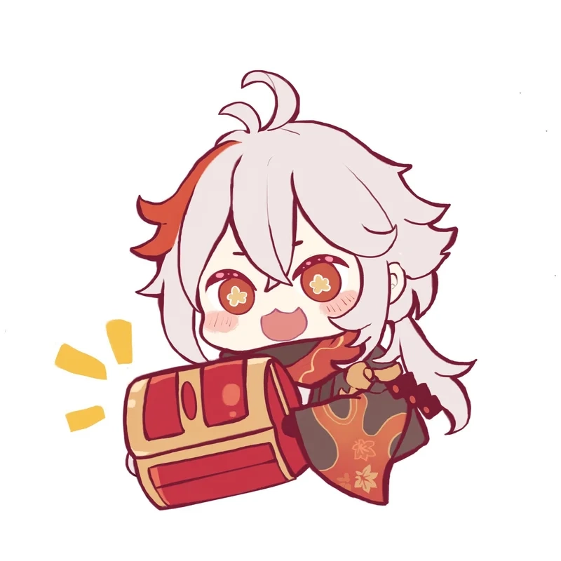 Genshin impact kazuha chibi với tạo hình dễ thương không thể thiếu