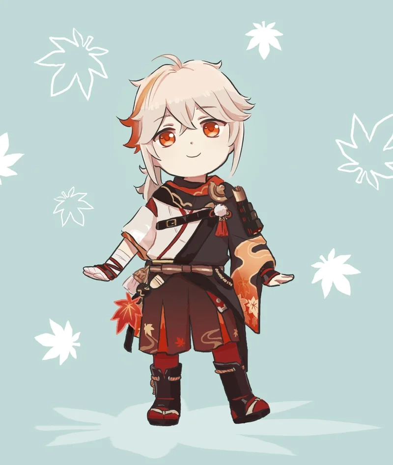 Kazuha chibi drawing để thể hiện tình yêu của bạn với Kazuha