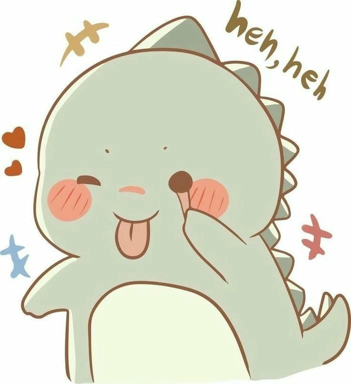 Tải ngay hình nền khủng long chibi cute cho điện thoại