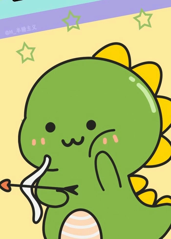 Khủng long chibi vẽ siêu đơn giản và cực kỳ đáng yêu