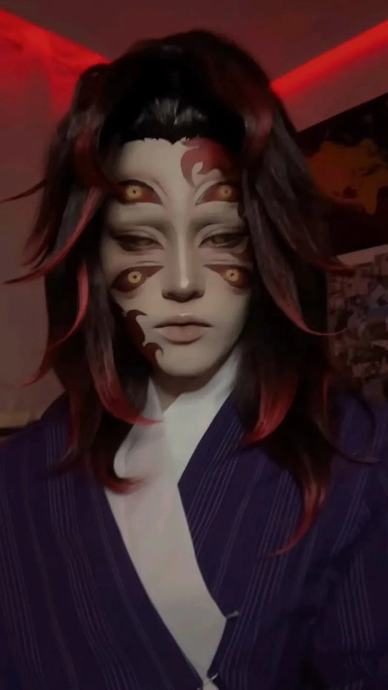 Tạo hình chân thực của Cosplay Kokushibo khiến người xem rùng mình