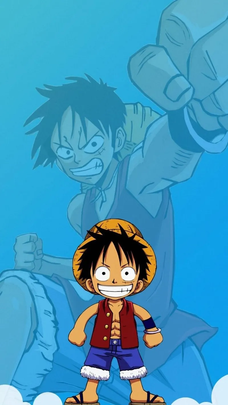 Anime Luffy hành động mãn nhãn