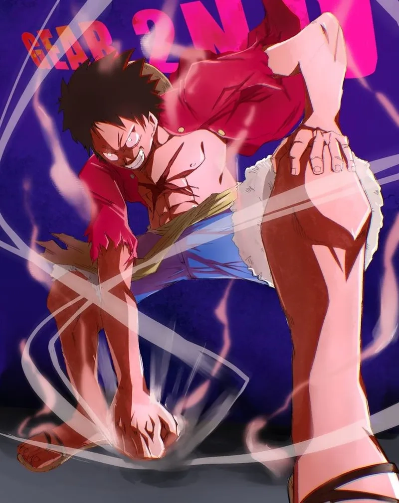 Luffy Gear 2 bùng nổ sức mạnh