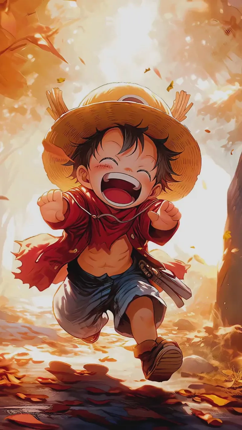 Hình ảnh Luffy chibi ngộ nghĩnh đáng yêu