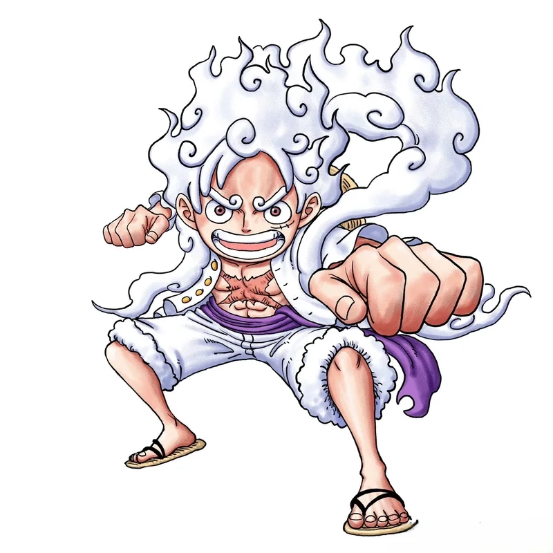 Tự tay học ngay cách vẽ luffy gear 5 chibi tại nhà
