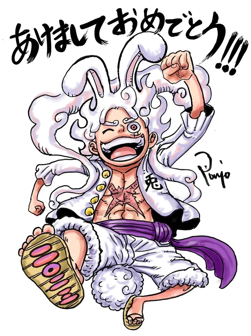 Bộ ảnh ảnh luffy gear 5 chibi cute miễn phí tải về