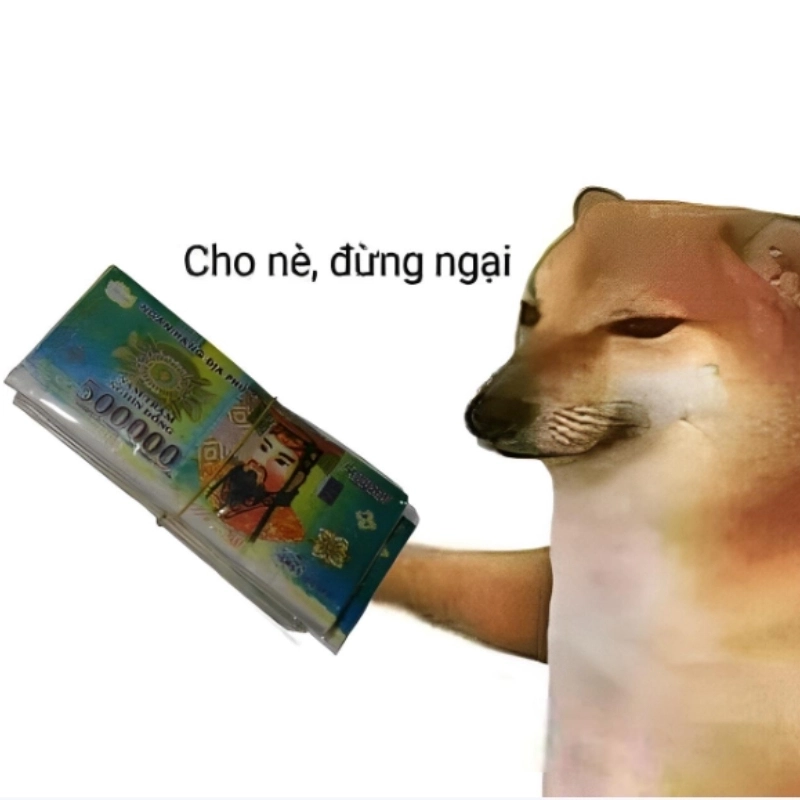 Meme tiền nè khi nhận được tiền bất ngờ