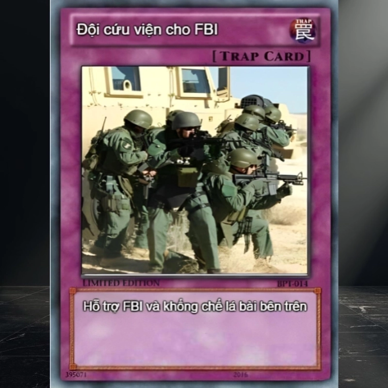 Lá bài meme FBI xuất hiện khi thấy điều bất thường