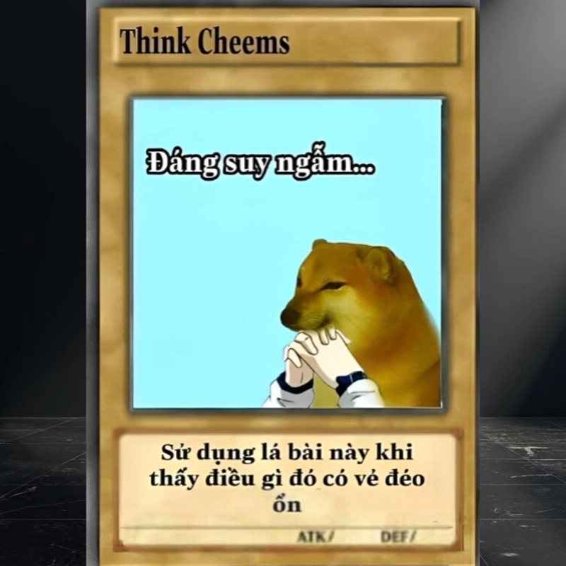 Lá bài meme phản dame siêu thốn nhưng không thể không cười