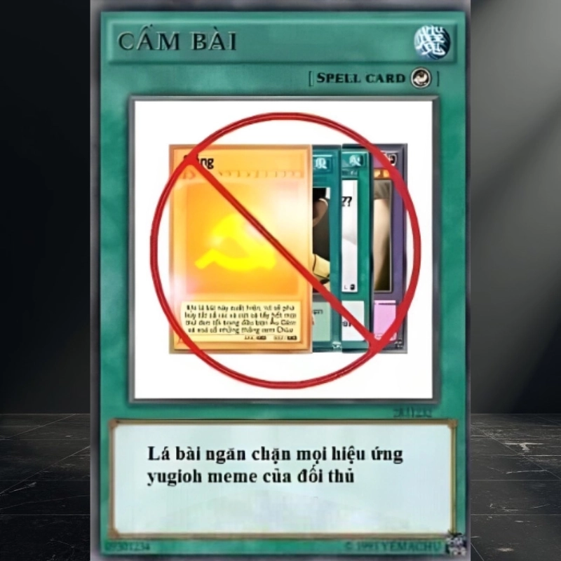 Ảnh meme lá bài Yu-Gi-Oh chế cực kỳ hài hước