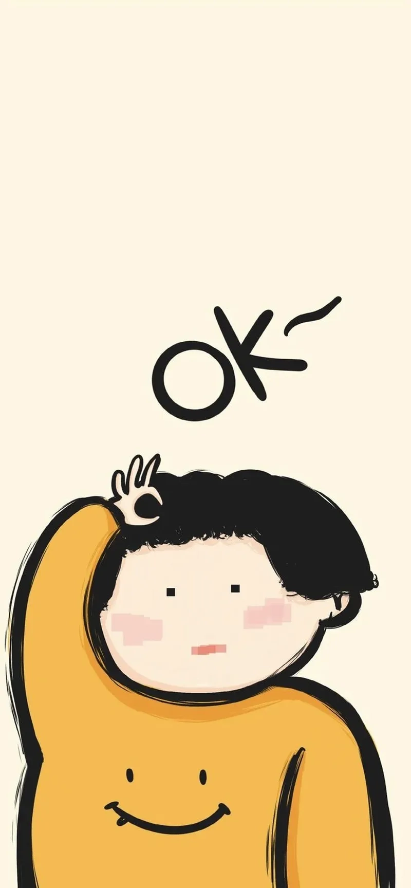 Meme I'm ok ngoài mặt bình yên trong lòng giông tố