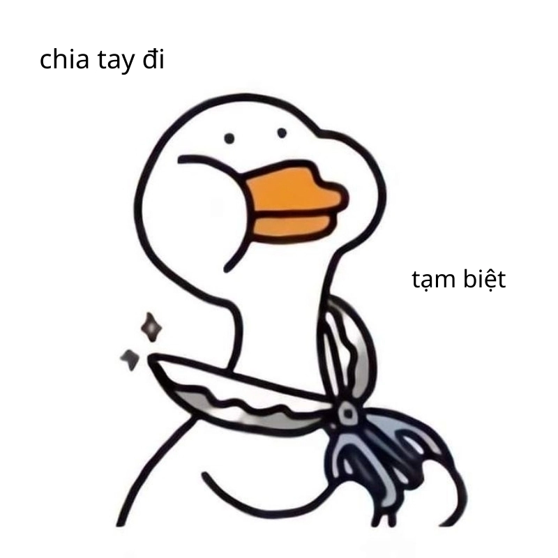 Hình chào tạm biệt dễ thương, đáng yêu không nỡ rời xa