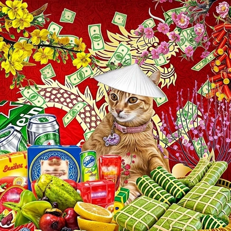 Rồng meme Tết năm Giáp Thìn, hình rồng cute hóa meme siêu hot