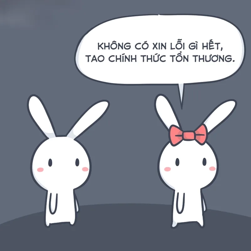 Hình nền thỏ bảy màu meme siêu cute, hợp làm background