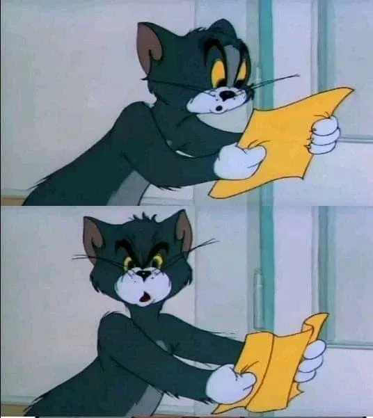 Meme mèo Tom chỉ tay thể hiện sự quyết đoán