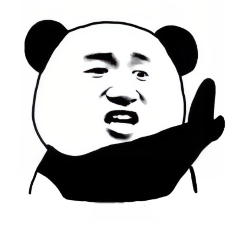 Meme gấu trúc từ chối đáng yêu, biểu cảm không đồng ý dễ thương
