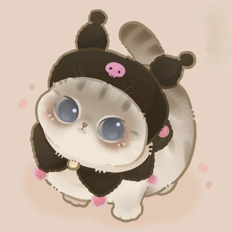 Nâng tầm dễ thương với bộ cute mèo chibi cực yêu