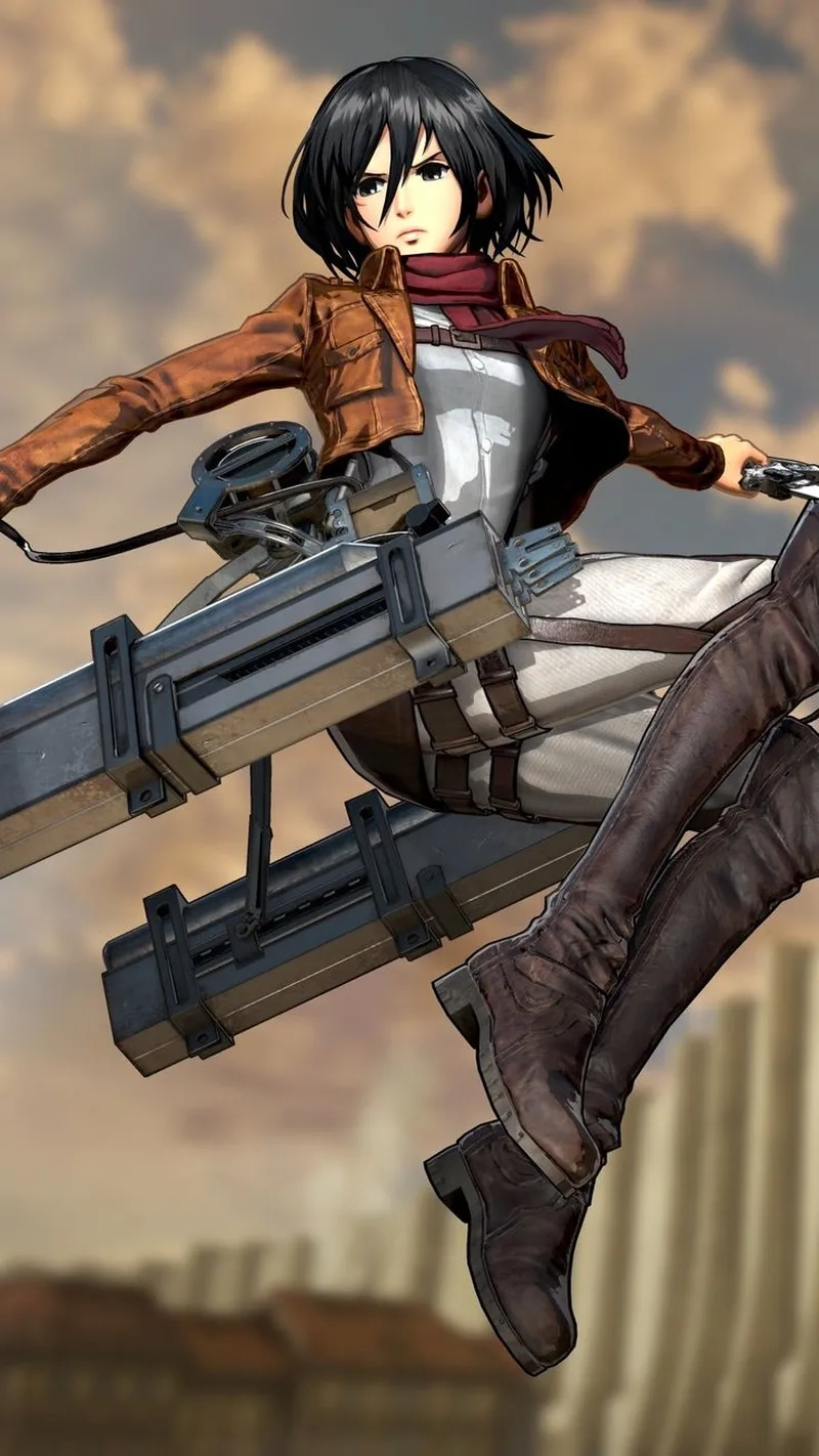 Mikasa Attack of Titan hình ảnh cô gái dũng cảm trên chiến trường