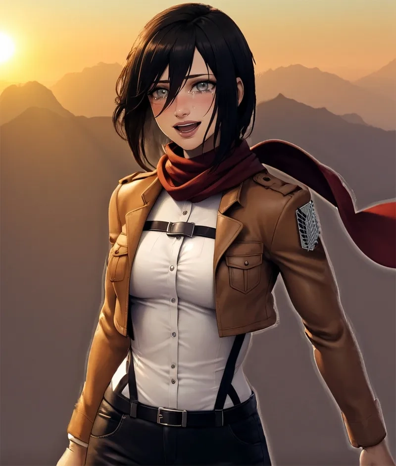 Mikasa long hair trong chiến đấu luôn thu hút mọi ánh nhìn