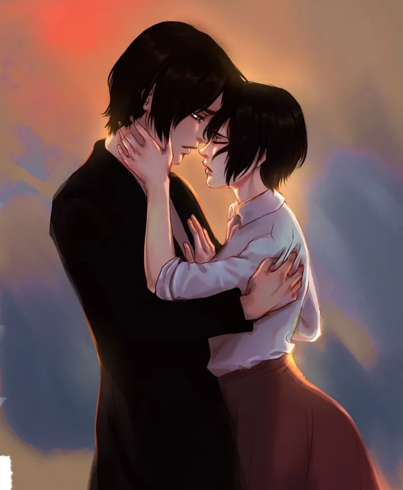 Cảnh Eren and Mikasa kiss trong series anime luôn khiến người xem ngẩn ngơ