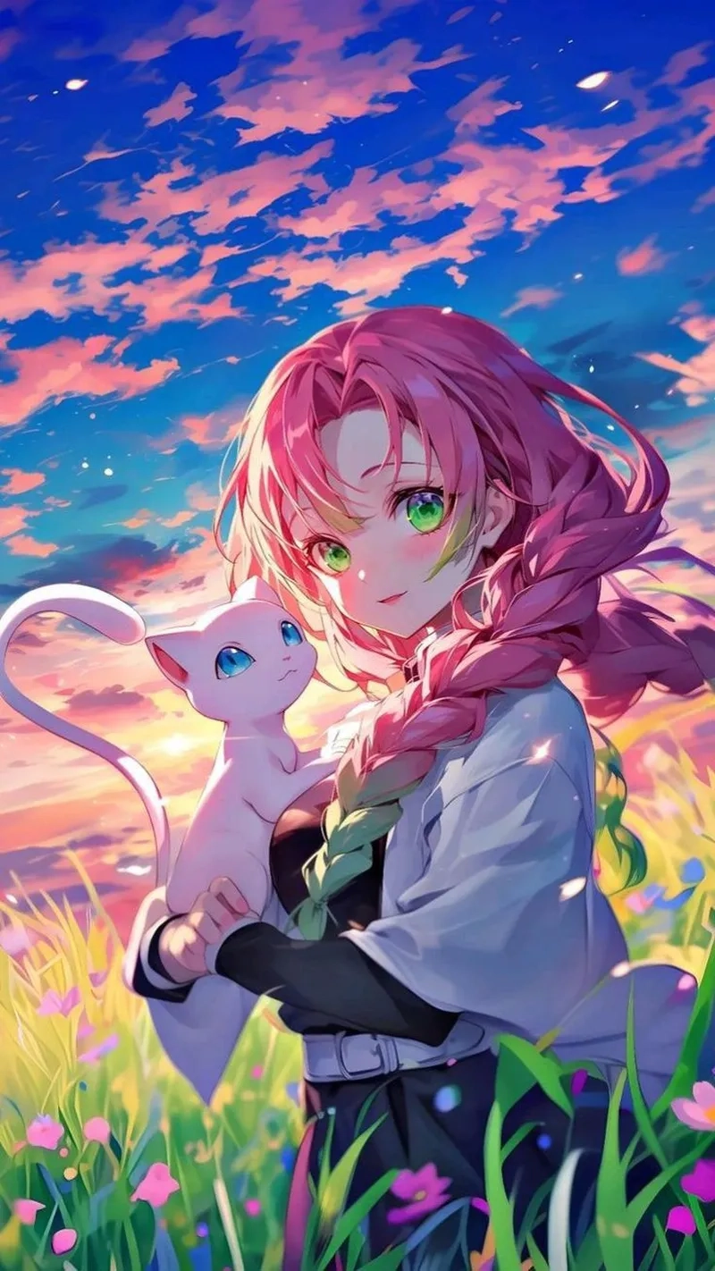 Ảnh anime Mitsuri đẹp nhất dành cho fan Kimetsu no Yaiba